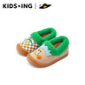 kids.ing可迪星寶寶棉拖鞋秋冬男女童中大童室內居家保暖防滑棉鞋 綠色 25 曬單實(shí)拍圖