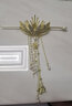贏(yíng)夫人（Mrs win）甜美仿珍珠流蘇翅膀發(fā)簪新中式金屬簪子后腦勺盤(pán)發(fā)發(fā)釵感發(fā)飾女 金色仿珍珠流蘇發(fā)簪  A25-201 曬單實(shí)拍圖