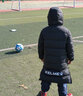 卡爾美（KELME）兒童運動(dòng)羽絨服男連帽保暖長(cháng)款足球訓練青少年學(xué)生外套 黑色 150 曬單實(shí)拍圖