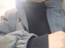 奈加图 冬季高领毛衣男2022年新款潮流大码宽松情侣休闲针织衫慵懒外穿 高纯色黑色毛衣 2XL (140-160斤) 实拍图
