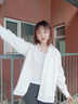 蜜樂(lè )奇女士襯衫女短袖收腰洋氣獨特別致小眾法式上衣女夏短款JK制服套裝 單件白色襯衫 S 曬單實(shí)拍圖