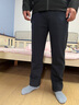 吉普（JEEP）高端純棉休閑褲男士春秋款寬松運動(dòng)褲中年爸爸直筒寬松大碼褲子男 藍色 【柔軟/不沾灰】 XL 【推薦135-150斤】 曬單實(shí)拍圖