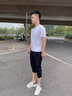 鴻星爾克（ERKE）七分褲男棉質(zhì)夏季薄款寬松針織褲青少年學(xué)生7分褲運動(dòng)休閑褲中褲 正黑 XL(體重135-150斤) 曬單實(shí)拍圖