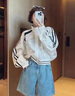 黎依奴防曬小香風(fēng)短外套女鏤空蕾絲法式2024夏季新款薄款棒球服長(cháng)袖上衣 米色（8535） 均碼 曬單實(shí)拍圖