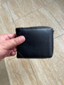 蒙伯斯新款錢(qián)包男七夕禮物短款拉鏈零錢(qián)包潮流錢(qián)夾皮夾子青少年卡包韓版 黑色 曬單實(shí)拍圖