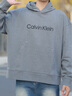 Calvin KleinJeans春秋男士經(jīng)典刺繡字母ck休閑純棉寬松連帽衛衣40HM231 P7E-英雄灰 L （建議150-170斤） 曬單實(shí)拍圖