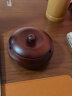 金隆兴烟灰缸中式圆形带盖木质烟灰缸家用客厅茶几办公室黑檀色 大号 实拍图
