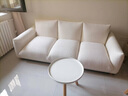 源氏木語(yǔ)布藝沙發(fā)日式侘寂風(fēng)客廳軟體沙發(fā)奶油風(fēng)白色仿羊羔絨沙發(fā) 【3】2.1米三人位(云棉白) 曬單實(shí)拍圖