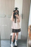 歐若婷雅jk制服小個子套裝兩件套夏季條紋襯衫女休閑日系休閑學(xué)院風(fēng)連衣裙 襯衫+領(lǐng)帶+百褶裙 S 曬單實拍圖