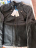 凱撒（KAISER）男士真皮皮衣 海寧頭層小牛皮短款修身韓版機車(chē)服立領(lǐng)春秋外套潮 黑色 170/L 適合體重110-130斤 曬單實(shí)拍圖