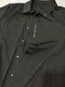 皮爾卡丹（pierre cardin）桑蠶絲長(zhǎng)袖襯衫男士春秋季新款高端商務(wù)休閑修身免燙真絲內(nèi)襯衣潮 黑色2 52 (  )175/92A 曬單實(shí)拍圖