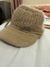 米雪蔻帽子女秋冬季戶(hù)外跑步加絨保暖針織毛線(xiàn)帽時(shí)尚百搭空頂護耳鴨舌帽 卡其色【內里加絨】 均碼有彈性（54-60cm） 曬單實(shí)拍圖