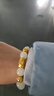 中國(guó)黃金（CHINA GOLD）足金六字真言轉(zhuǎn)運(yùn)珠3D硬金福字手鏈男女DIY串珠金錢珠送生日禮物 10mm金錢珠 約0.8g 曬單實(shí)拍圖