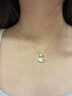 Grace Girl郁金香項鏈女韓版簡約鎖骨鏈森系小清新吊墜情人節(jié)生日禮物送女友 【賀卡刻字/可刻字賀卡】+輕奢盒 曬單實拍圖