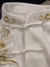 山人運動太極服女士春夏季新款刺繡套裝八段錦太極拳練功服武術(shù)表演服裝男 白色常規(guī)—男女同款 M 曬單實拍圖