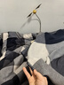 無印良品（MUJI） 羊毛披巾 圍巾圍脖男女 秋冬季 披肩 保暖 藏青色格紋/120*200cm 曬單實拍圖