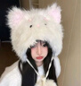 溪谷幽幽可愛(ài)發(fā)夾貓咪毛絨帽子女秋冬季加厚保暖防寒護耳雷鋒帽護頸圍脖 貓咪毛絨帽 均碼 曬單實(shí)拍圖