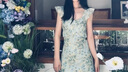 妙奕嘉碎花連衣裙女純欲裙子夏天新款顯瘦收腰長(cháng)裙氣質(zhì)海邊沙灘裙度假 胸前交叉荷葉邊吊帶連衣裙 M 【建議100斤以?xún)取?曬單實(shí)拍圖