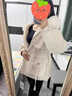 派吉鯊派克服2025年新款女韓版中長款棉衣棉服冬季加絨棉襖大毛領外套潮 米白色 M 建議105斤以下 曬單實拍圖