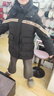 鴨鴨（YAYA）羽絨服女中長款2024新年戰(zhàn)袍冬季新款連帽時尚潮流加厚保暖外套XH 黑色 L 曬單實拍圖