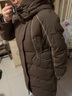 艾萊依（ERAL）長(cháng)款羽絨服女新款加厚連帽韓版設計感鴨絨冬季過(guò)膝外套羽絨服 【升級版】蜜茶棕-1 S 155【建議80-110斤】 曬單實(shí)拍圖