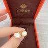 六桂福珠寶鉆石一貝子黃金耳釘女士足金耳飾七夕情人節(jié)禮物送女友老婆生日 金重約1.71g*足金耳飾*品牌禮盒 曬單實(shí)拍圖