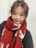 CRANTA KOMEIA紅色百搭韓版針織毛線圍巾秋冬季生日七夕情人節(jié)禮物 雪花鹿紅 高級感輕奢送女朋友實(shí)用老婆 曬單實(shí)拍圖