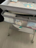 M-CASTLE尿布台婴儿护理台宝宝多功能床新生儿换尿布操作台可调高静音推行 歌蕾灰/升降款(配轮子+小水盆) 实拍图