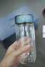 水宜生純鈦玻璃杯雙層防燙抑菌鵝蛋杯高檔泡茶杯車載水晶茶杯定制禮盒裝 鈦晶藍(lán) 300ml 曬單實拍圖
