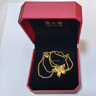 周大福 金絲羽蝶大版黃金吊墜女(工費520)約4.3g EOF1370 曬單實(shí)拍圖
