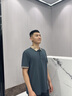 沙馳SATCHI短袖polo衫夏款新疆棉撞色翻領(lǐng)商務(wù)涼感透氣體恤衫【冰氧酷面料】 藍灰 56 曬單實拍圖