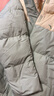 安踏速暖羽絨服丨女冬季三防四格面包服保暖寬松立領(lǐng)鴨絨休閑潮流外套 香草米白/海沫青-2 2XL (女180) 曬單實(shí)拍圖