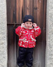 RB KIDS童裝兒童拜年服套裝冬裝加厚棉服外套男童唐裝寶寶新年衣服 龍年送福套裝（夾棉款） 80 (建議身高70-80cm) 曬單實(shí)拍圖