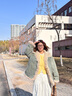DXOT毛絨加厚保暖拼接牛仔棉服女2025冬季新款設(shè)計感寬松小眾長袖外套 藍(lán)色（夾棉款） M 建議90-100斤 曬單實拍圖