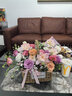 花不言手提花籃玫瑰繡球混搭喬遷開(kāi)業(yè)鮮花速遞生日禮物同城配送禮物 【節日推薦】芍藥玫瑰手提花籃 曬單實(shí)拍圖