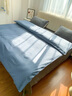 AMOR STUDIO裸睡100支長絨棉全棉磨毛被套單件被罩純棉被單單人純色加厚 南菲藍(lán)色 220x240cm被套 曬單實(shí)拍圖