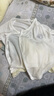 小三月新生嬰兒衣服夏天薄款上衣0-1歲半男女寶寶夏季長(zhǎng)袖莫代爾空調(diào)服 F2（黃+白）2件 73碼，16-18斤寶寶 曬單實(shí)拍圖