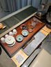 祥福長(cháng)歌茶盤(pán)現代簡(jiǎn)約高端會(huì )客家用儲水干泡臺茶臺托盤(pán)茶海茶幾 長(cháng)歌茶盤(pán)中（栗色） 1個(gè) 曬單實(shí)拍圖