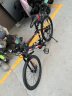 EG7山地自行车成人学生变速越野单车双减震赛车26寸青少年男女 顶配-钢架黑红色【辐条轮】 24寸21速 实拍图