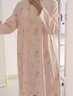 康妮雅秋季純棉睡裙長(cháng)袖睡衣女2023年新款全棉家居可愛(ài)甜美中長(cháng)裙 薊粉紅 XL 推薦165-175cm/60-73kg 曬單實(shí)拍圖