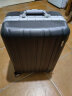 爱华仕行李箱铝框拉杆箱男万向轮旅行箱25英寸大容量女商务密码箱 灰色 实拍图