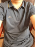 柒牌含桑蠶絲短袖POLO衫男夏季新款商務(wù)休閑爸爸裝透氣翻領(lǐng)上衣男 孔雀藍 180 曬單實拍圖