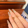 中國(guó)黃金（CHINA GOLD）黃金耳釘女款足金愛(ài)心耳飾心型耳環(huán)七夕情人節(jié)生日禮物送老婆愛(ài)人 愛(ài)心耳釘【一對(duì)】約0.9g 曬單實(shí)拍圖