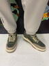 卡賓（CABBEEN）男鞋冬季男士休閑鞋復古拼接運動(dòng)滑板鞋男潮流百搭低幫鞋子男 米綠 41 曬單實(shí)拍圖