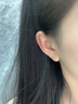 中國黃金碎碎冰三葉草耳釘足金耳飾跨新年禮物送女友老婆生日實(shí)用精致 足金小三葉草耳釘 曬單實(shí)拍圖
