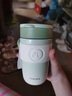 物生物（RELEA）保溫杯女生新款2025陶瓷內膽咖啡隨行杯子316L不銹鋼便攜吸管水杯 柔霧綠-400ml陶瓷覆膜內膽 曬單實(shí)拍圖