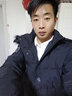 ROMON中長(cháng)羽絨服冬季加厚保暖外套中年男士過(guò)膝加長(cháng)款羽絨服新品 黑色377帶帽毛 XL 曬單實(shí)拍圖