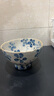 同合日本進(jìn)口藍(lán)染山茶花茶壺日式復(fù)古小清新陶瓷過濾泡茶壺下午茶茶具 藍(lán)染花高腳斗笠碗 250ml 曬單實(shí)拍圖