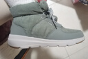 斯凱奇（Skechers）女鞋面包鞋保暖短筒舒適柔軟短靴加絨厚底雪地棉鞋144194 橄欖綠/OLV 37 曬單實(shí)拍圖