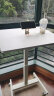 SKAAN升降桌移动电脑桌简易书桌组合站立式工作台办公桌高脚桌子床边桌 【基础款】小型升降桌 白色 实拍图